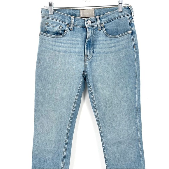EVERLANE Light Blue Wash Straight Skinny Fitted Mid Rise Jeans - Picture 2 of 9